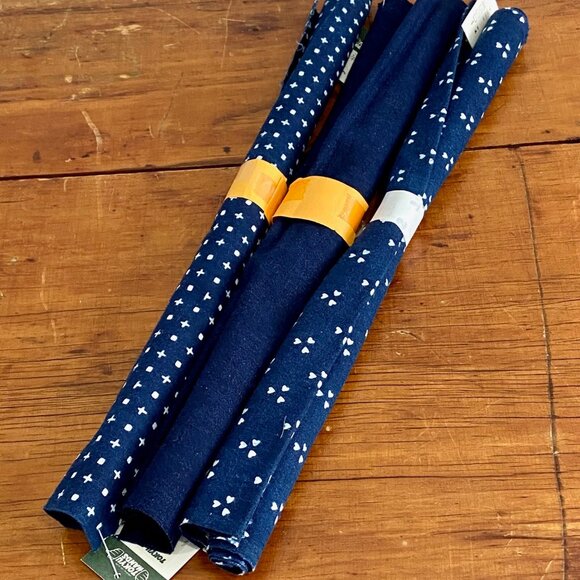 Lot of 3 VINTAGE Japanese Textile Fabric Aizome Indigo Blue - Picture 1 of 6